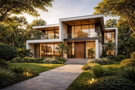 maison-moderne-elegante-verdure