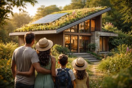 maison-ecologique-toit-vegetal-famille