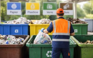 employe-tri-dechets-conteneurs-colores