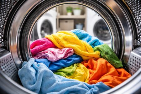 tambour-lave-linge-vetements-colores-buanderie