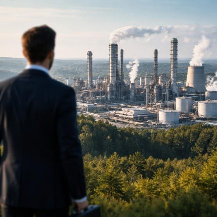 homme-affaires-usine-paysage-verdoyant