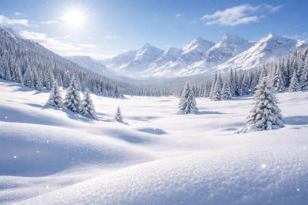 paysage-neige-montagnes-ciel-clair