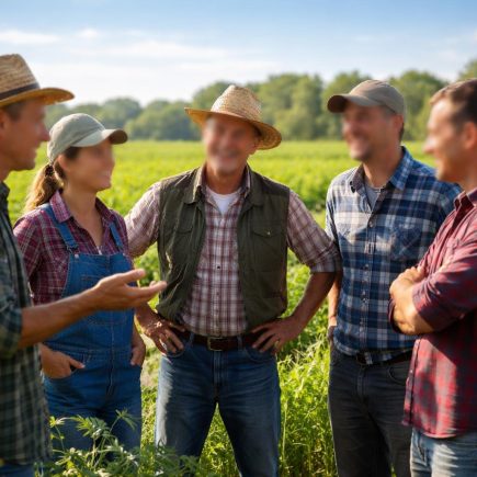 agriculteurs-champ-cultures-ciel-bleu