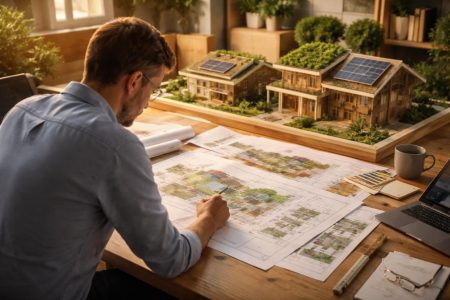 architecte-plans-maison-durable-maquettes