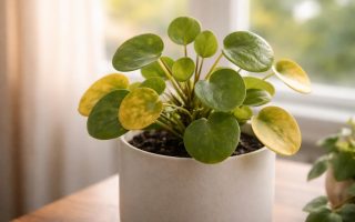 plante-pilea-pot-moderne-fenetre-floue